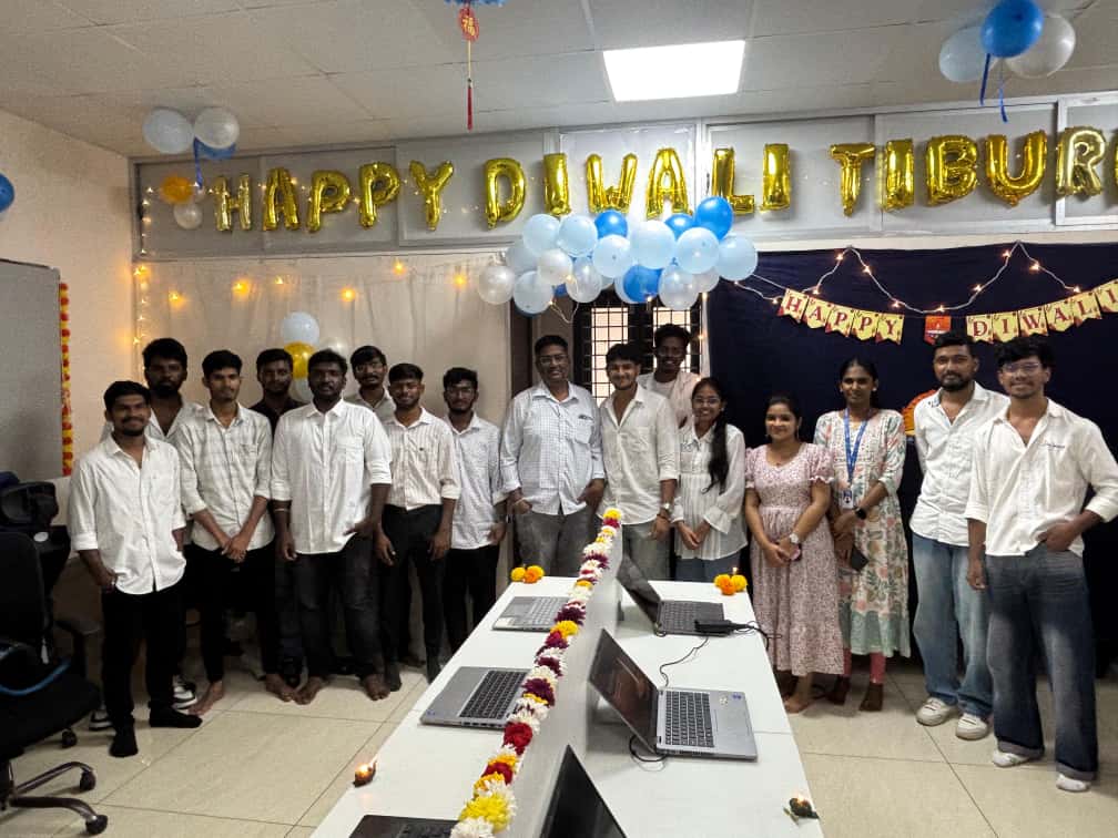 Office decorated for Diwali celebration